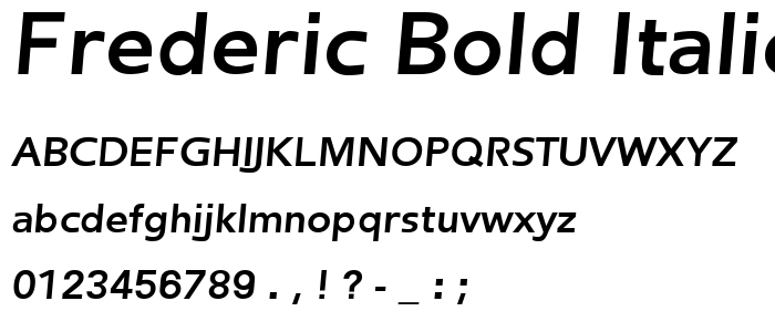 Frederic Bold Italic font